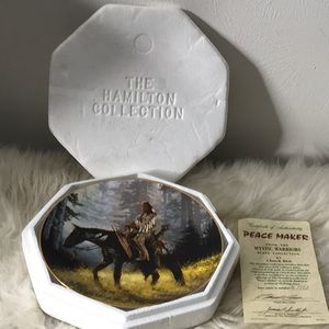 NEW 1992 The Hamilton Collection Mystic Warrior Peace Maker plate numbered mint